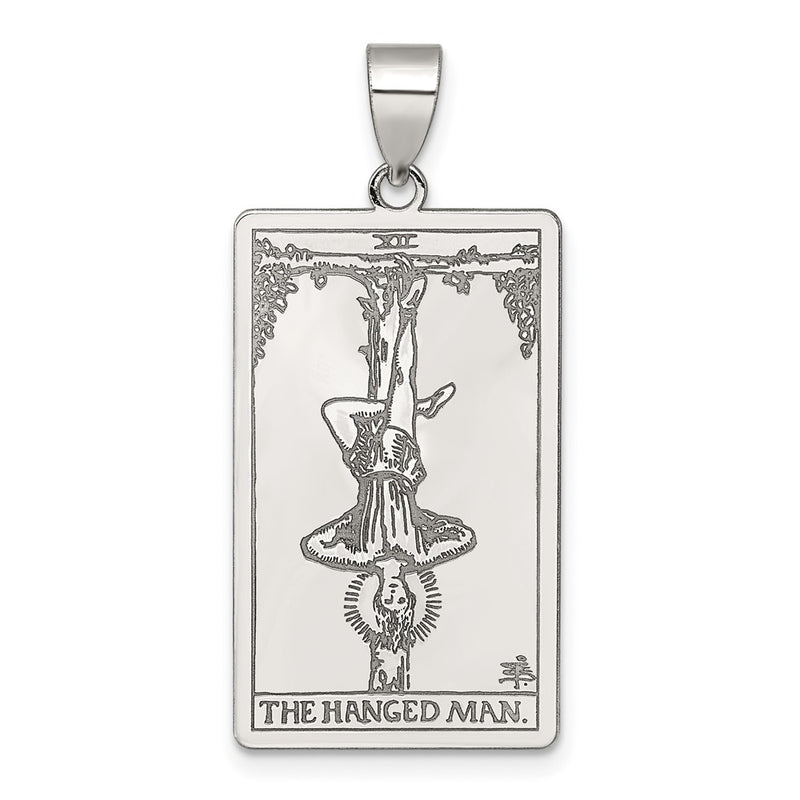 Sterling Silver the Hanged Man Tarot Card Pendant