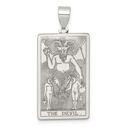 Sterling Silver the Devil Tarot Card Pendant