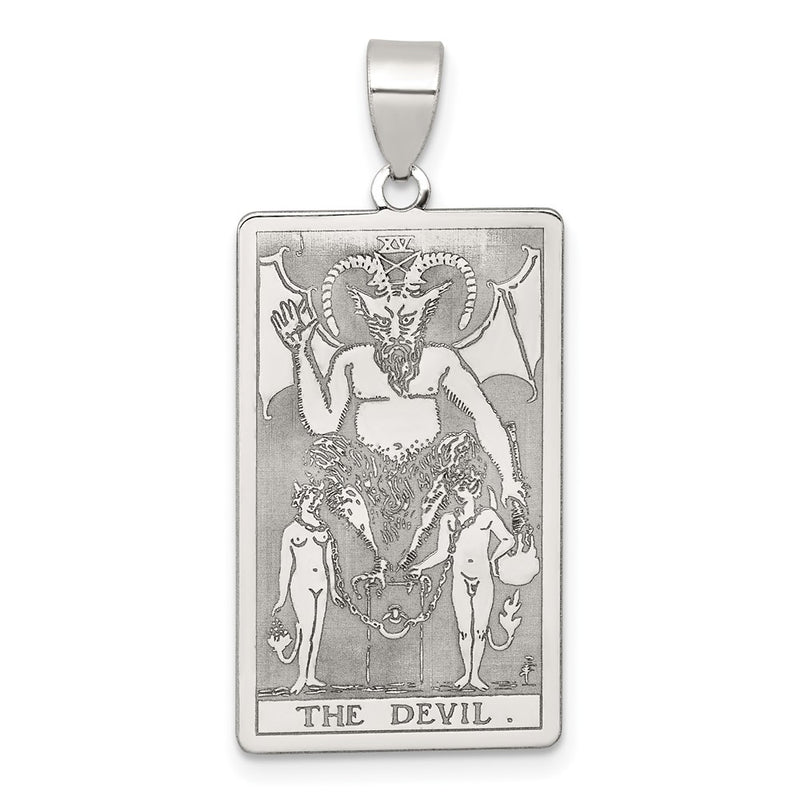 Sterling Silver the Devil Tarot Card Pendant