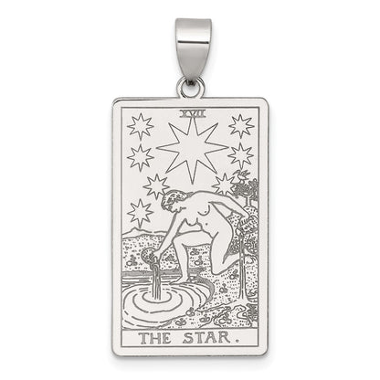 Sterling Silver the Star Tarot Card Pendant