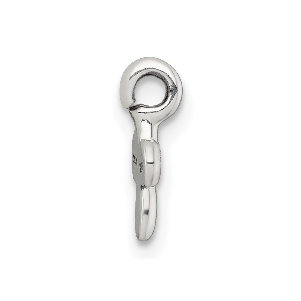 Sterling Silver Polished and Antiqued Fancy Charm