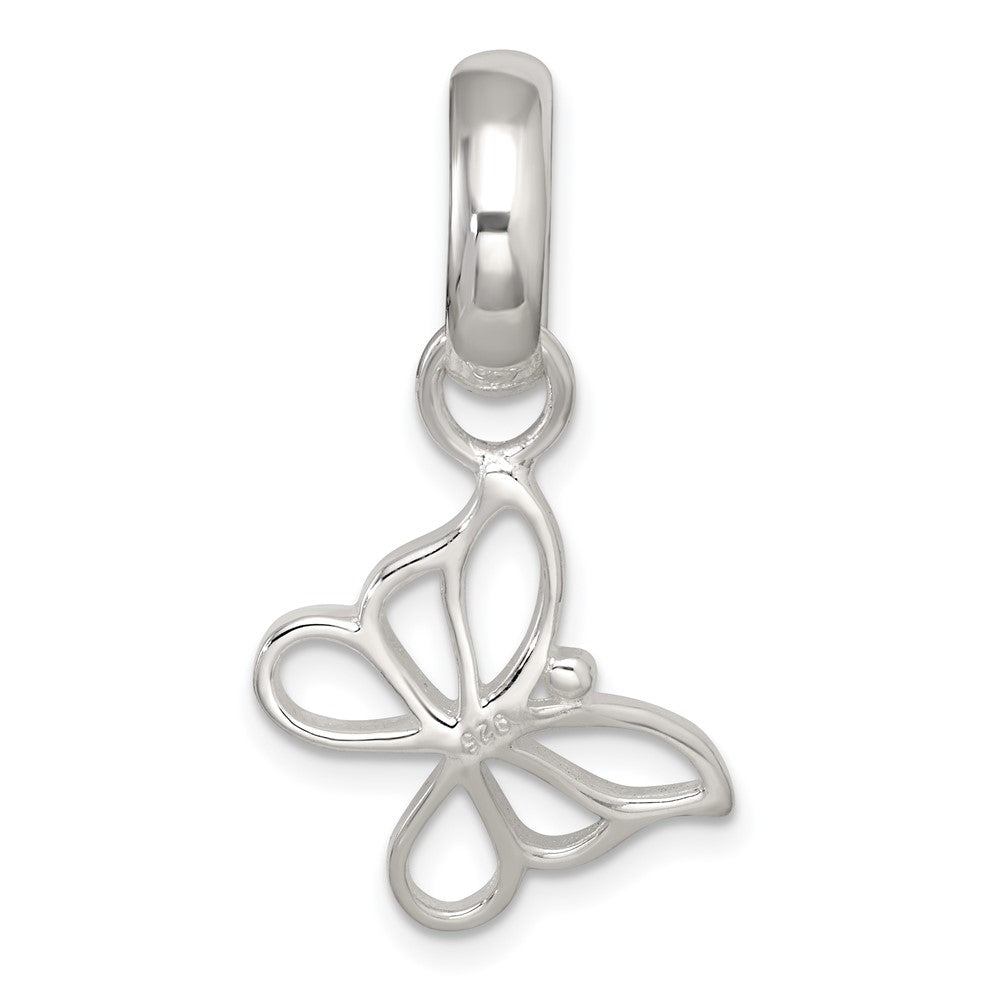 Sterling Silver Polished Butterfly Pendant