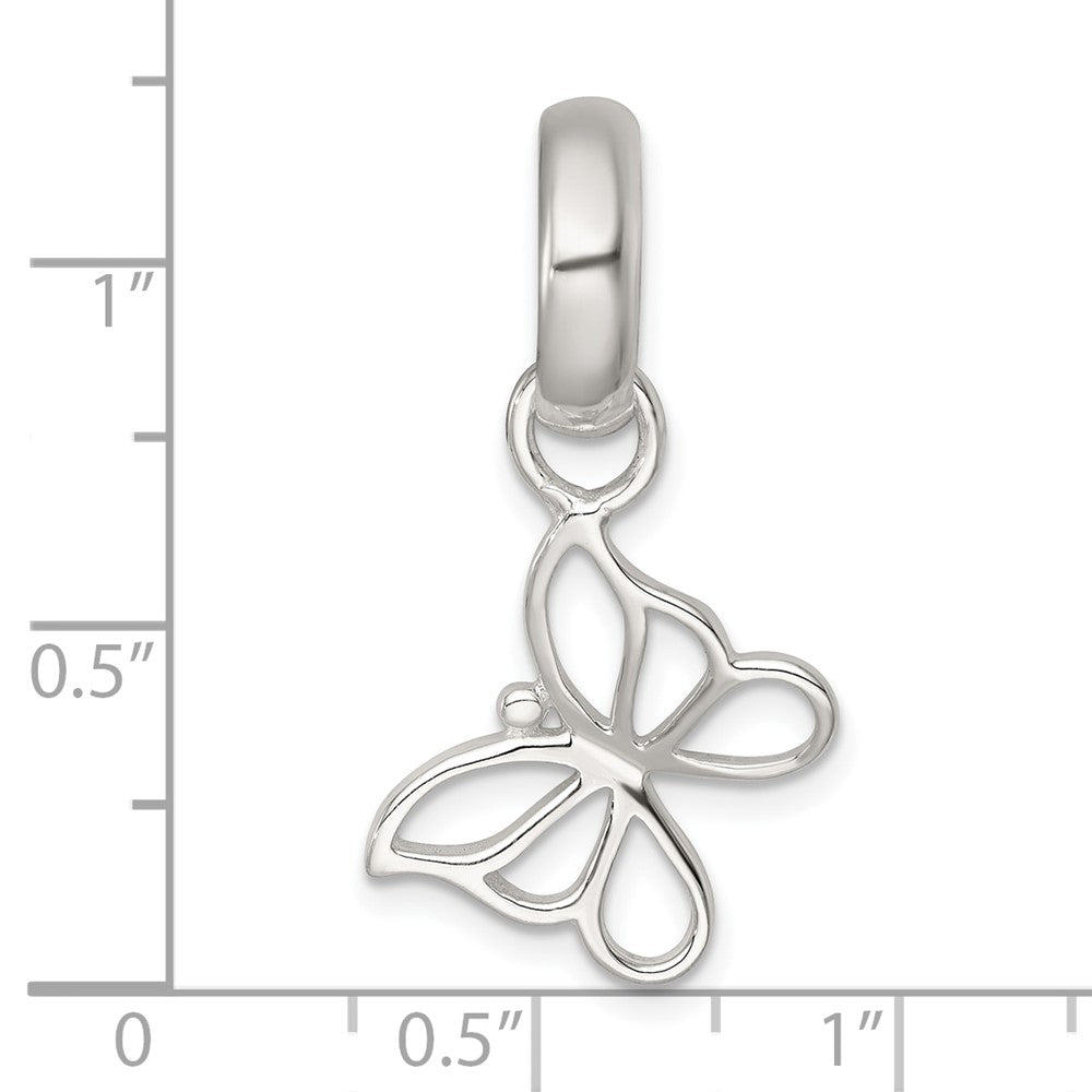 Sterling Silver Polished Butterfly Pendant