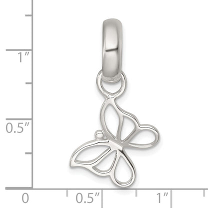 Sterling Silver Polished Butterfly Pendant