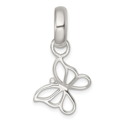 Sterling Silver Polished Butterfly Pendant