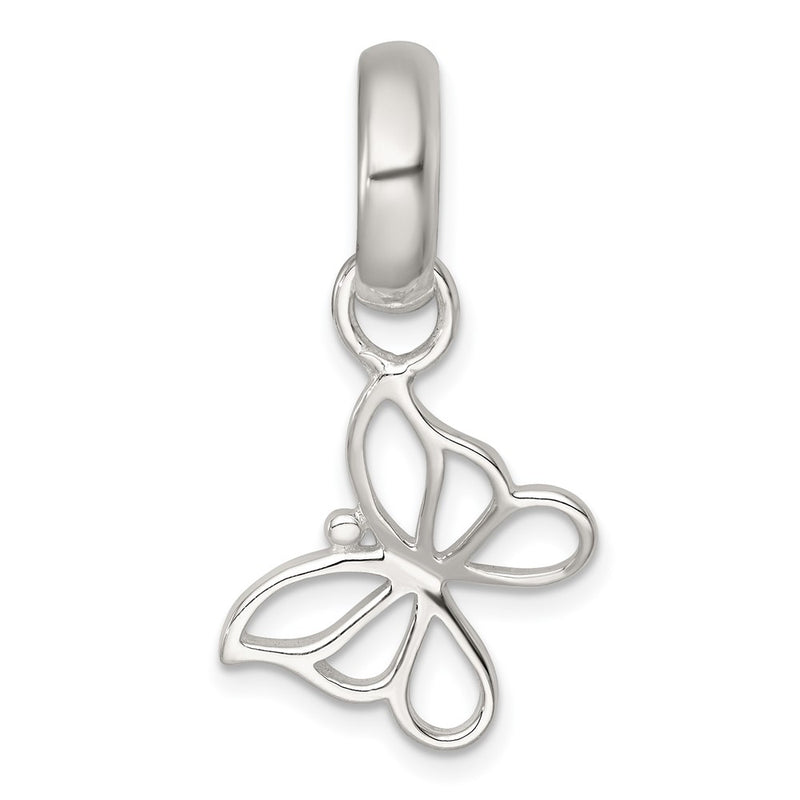 Sterling Silver Polished Butterfly Pendant