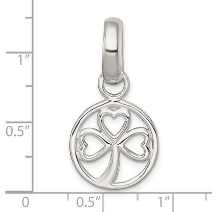 Sterling Silver Polished Clover Pendant