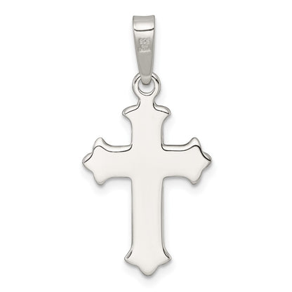 Sterling Silver Polished and Textured Cross Pendant