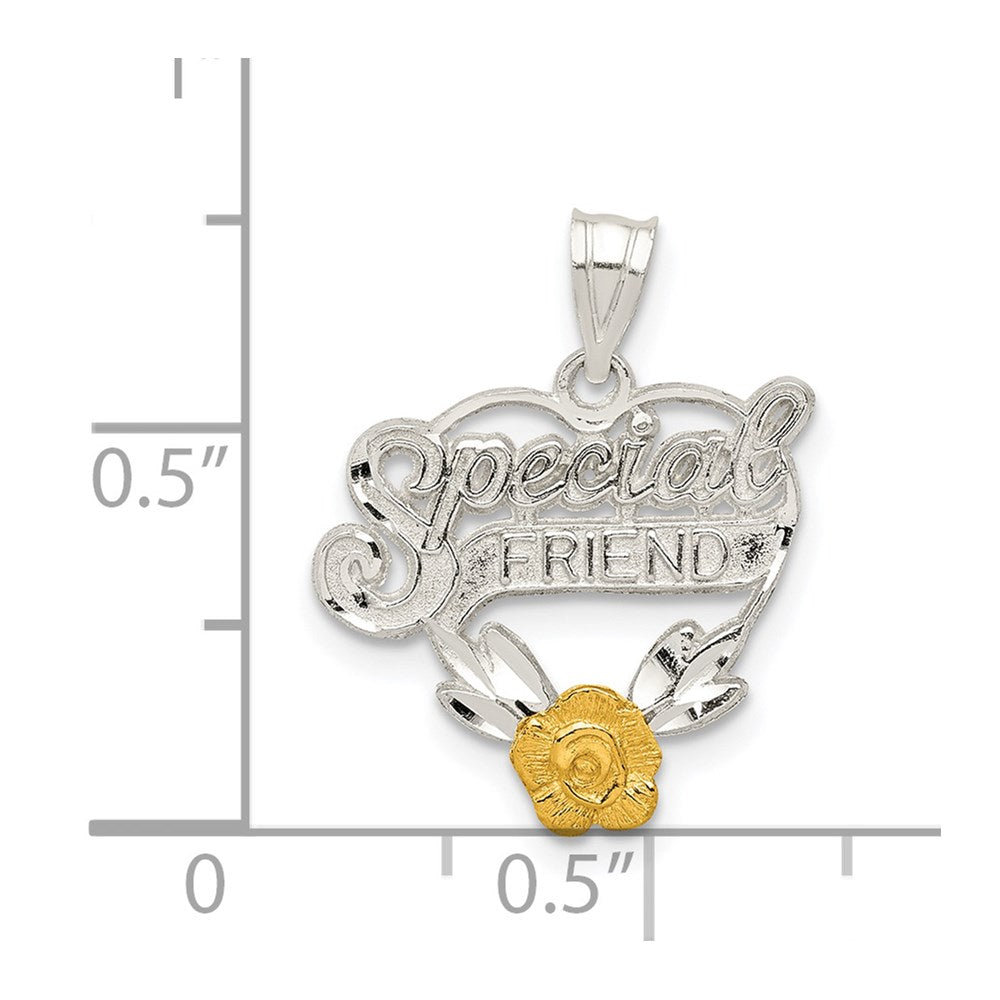 Sterling Silver Special Friend Heart Charm
