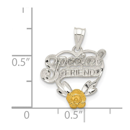 Sterling Silver Special Friend Heart Charm