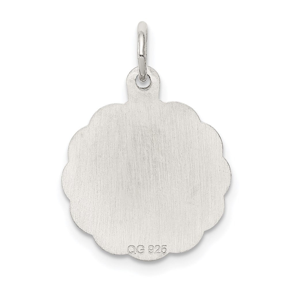 Sterling Silver Rhodium-Plated To My Maid Of Honor Disc Charm
