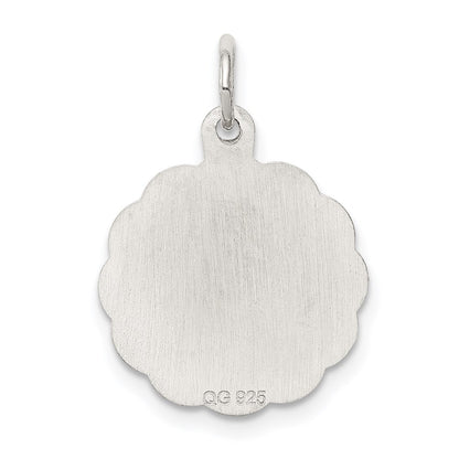 Sterling Silver Rhodium-Plated To My Maid Of Honor Disc Charm