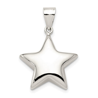 Sterling Silver Rhodium-Plated Star Charm