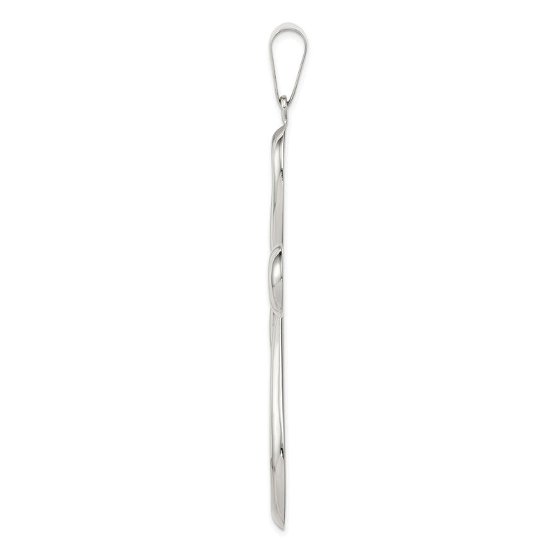 Sterling Silver Rhodium-Plated Cross Pendant