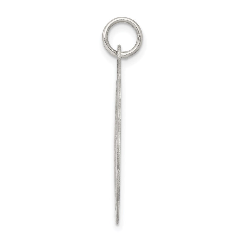 Sterling Silver Rhodium-Plated Wedding Bells Disc Charm
