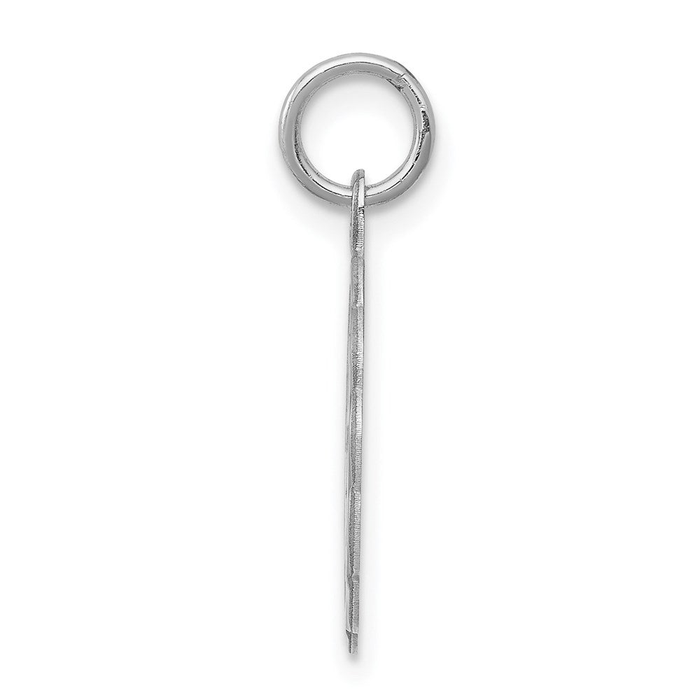 Sterling Silver Rhodium-Plated I Love You Disc Charm