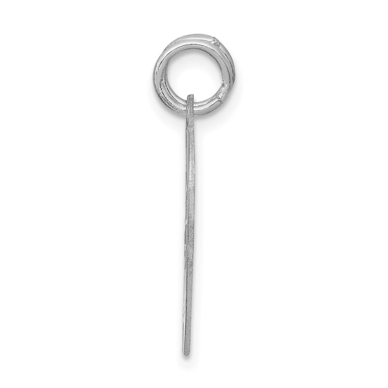 Sterling Silver Rhodium-Plated 2-Piece Love You Disc Charm