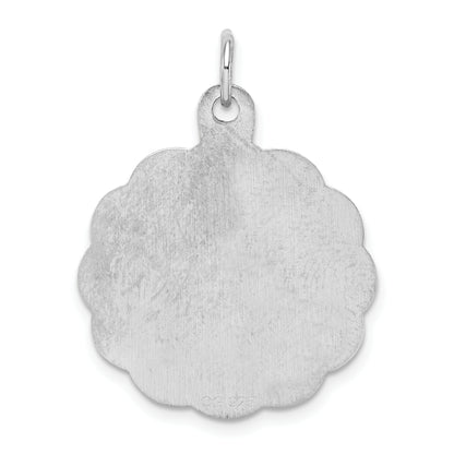 Sterling Silver Rhodium-Plated 25Th Anniversary Disc Charm