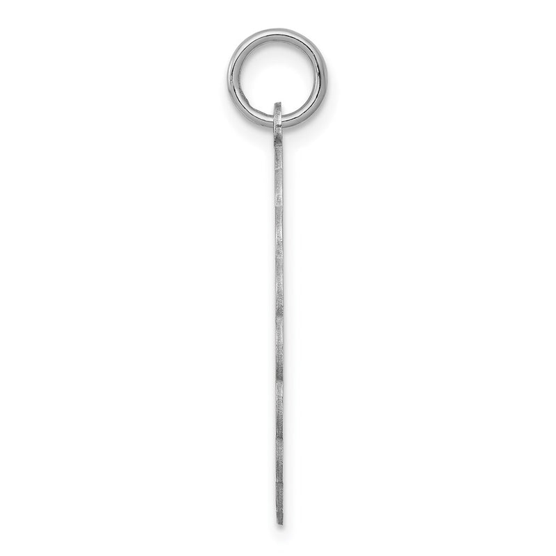 Sterling Silver Rhodium-Plated Happy Anniversary Disc Charm