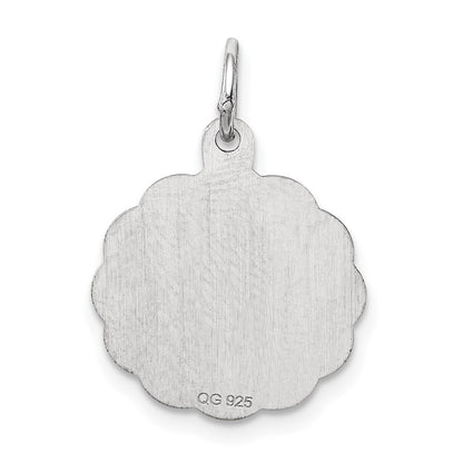 Sterling Silver Rhodium-Plated #1 Mom Disc Charm