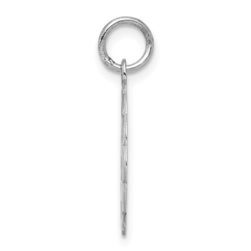 Sterling Silver Rhodium-Plated Special Friend Disc Charm