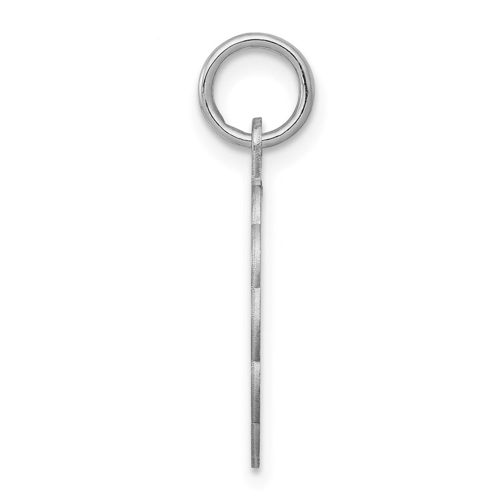 Sterling Silver Rhodium-Plated Baptism Disc Charm