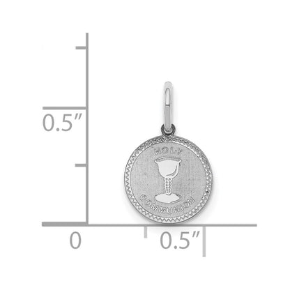Sterling Silver Rhodium-Plated Holy Communion Disc Charm