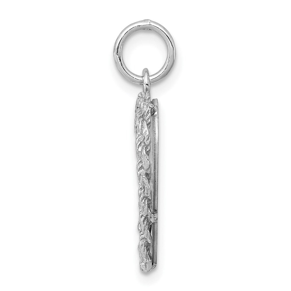 Sterling Silver Rhodium-Plated Holy Communion Disc Charm