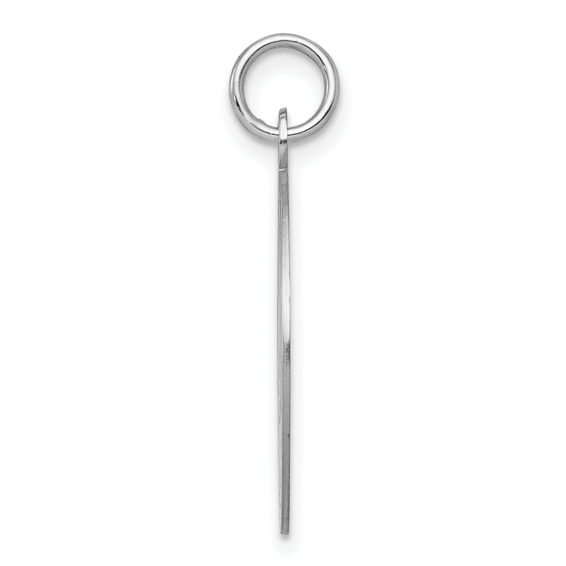 Sterling Silver Rhodium-Plated Graduation Day Disc Charm