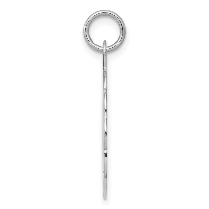Sterling Silver Rhodium-Plated Graduation Day Disc Charm