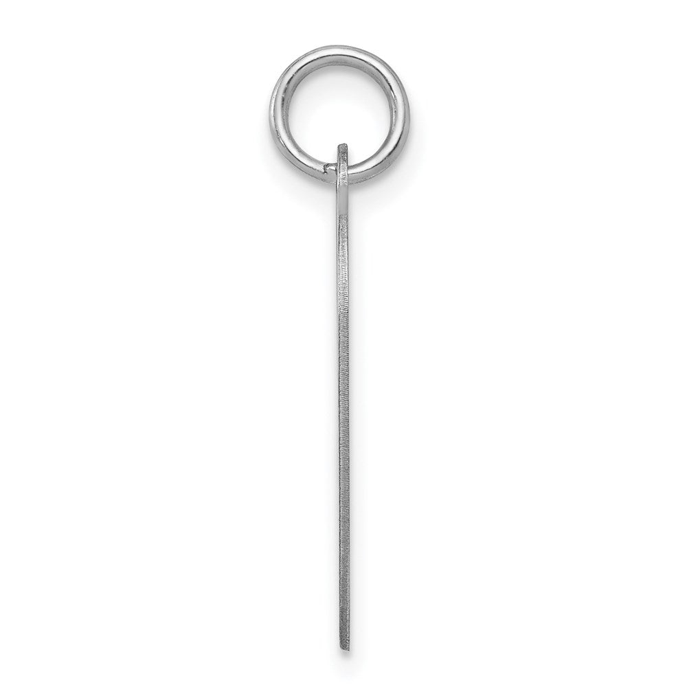 Sterling Silver Rhodium-Plated Sweet Sixteen Heart Disc Charm