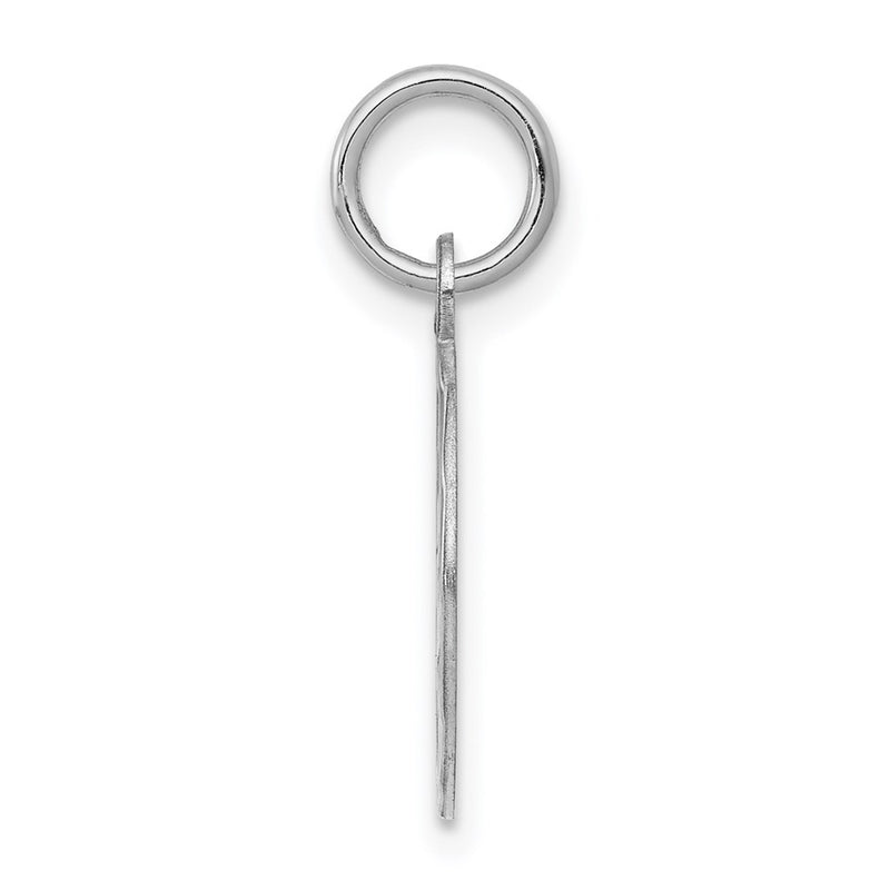 Sterling Silver Rhodium-Plated Happy Birthday Disc Charm