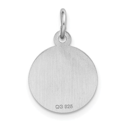 Sterling Silver Rhodium-Plated Happy Birthday Disc Charm