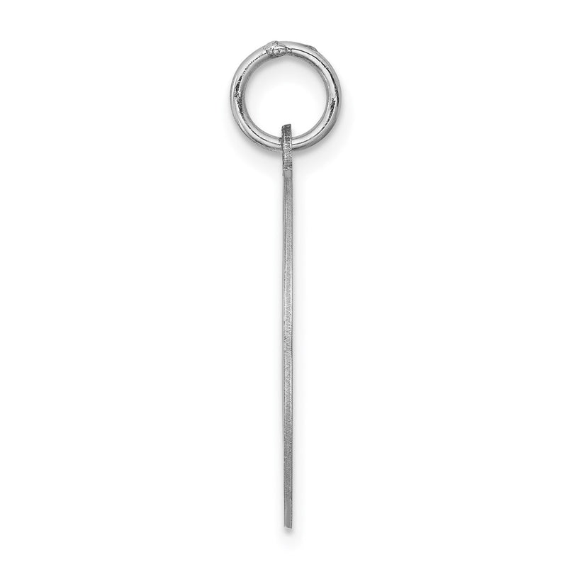 Sterling Silver Rhodium-Plated Bull Dog Disc Charm