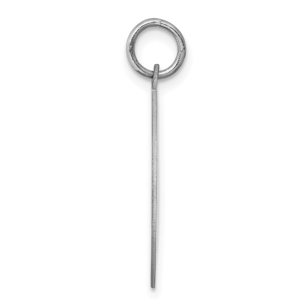 Sterling Silver Rhodium-Plated Chow Disc Charm