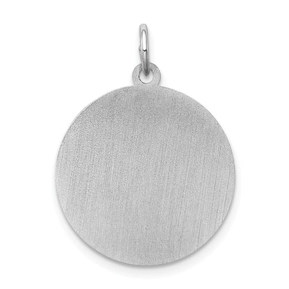 Sterling Silver Rhodium-Plated Dalmatian Disc Charm
