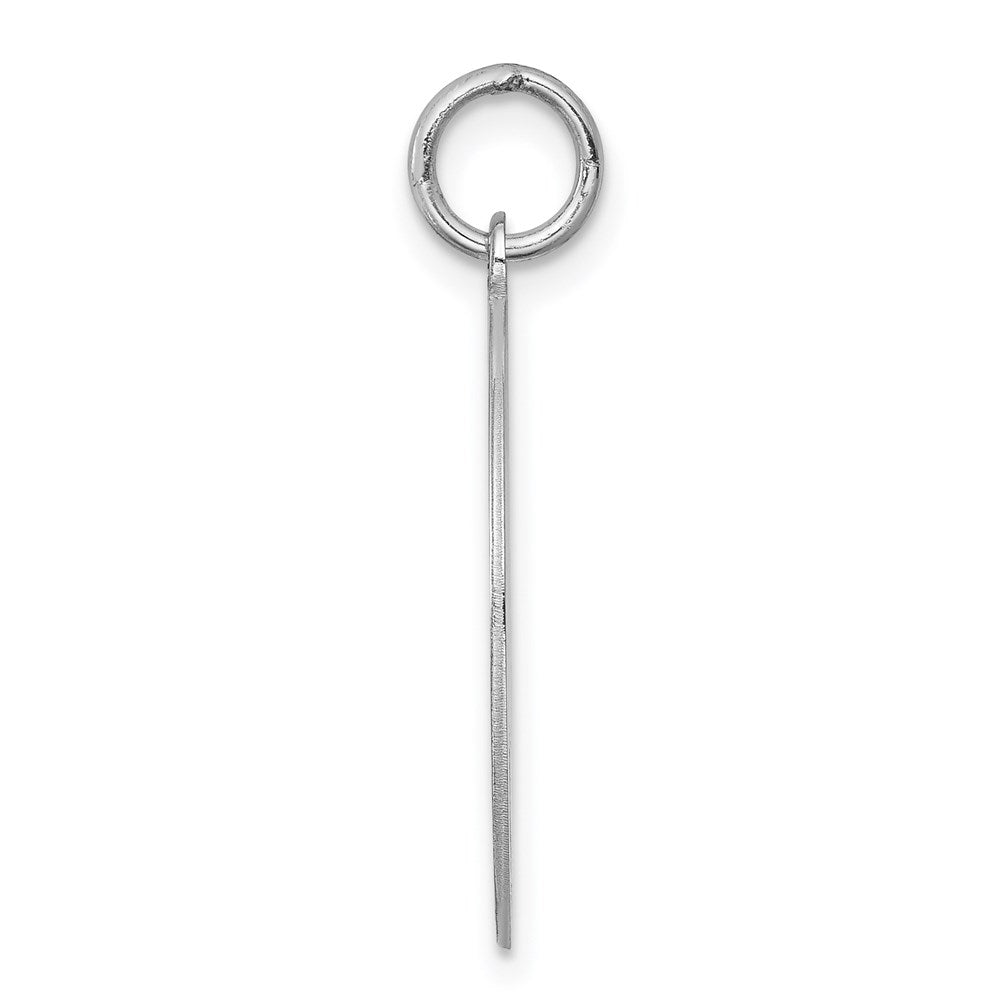 Sterling Silver Rhodium-Plated Doberman Pinscher Disc Charm