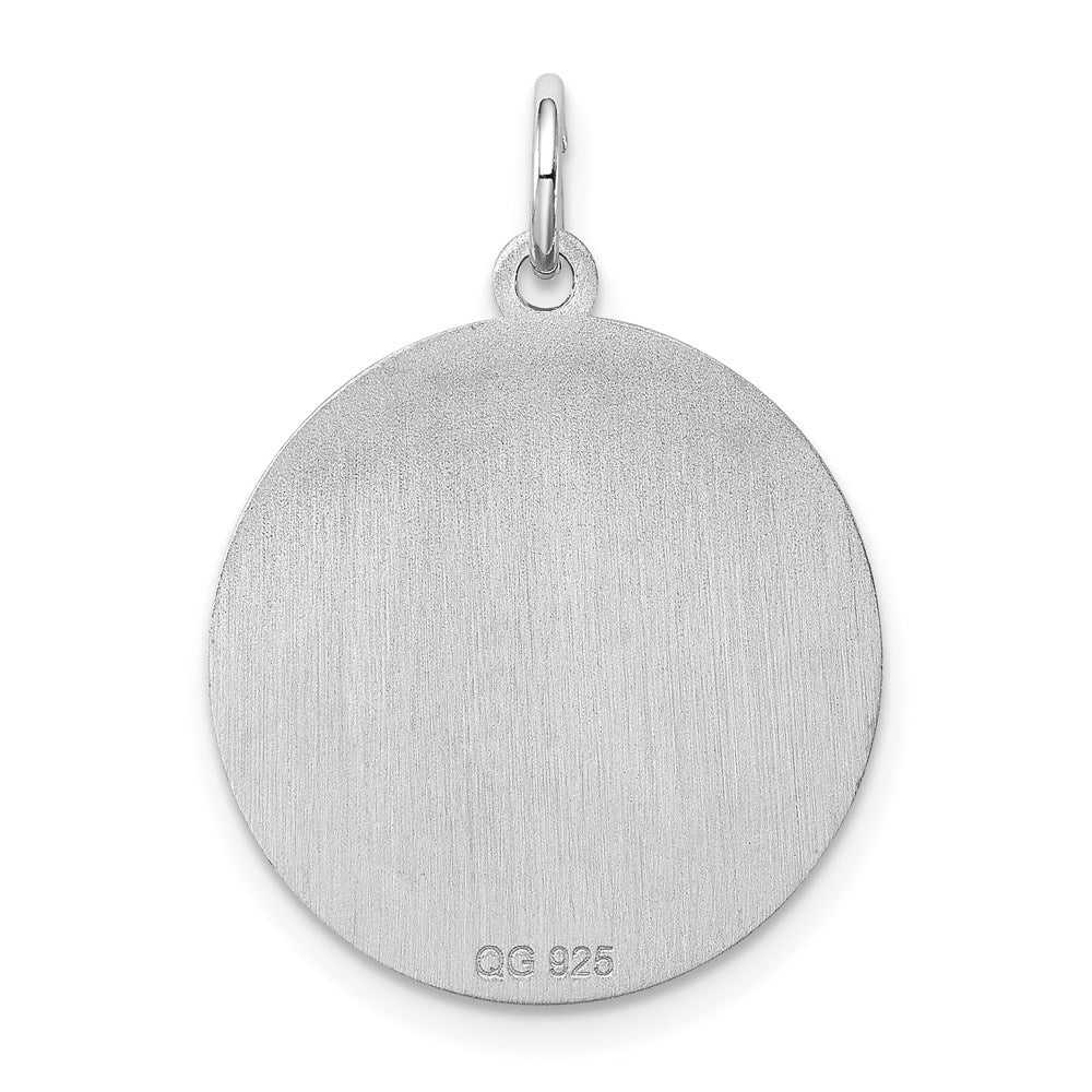 Sterling Silver Rhodium-Plated German Shorthaired Pointer Disc Charm