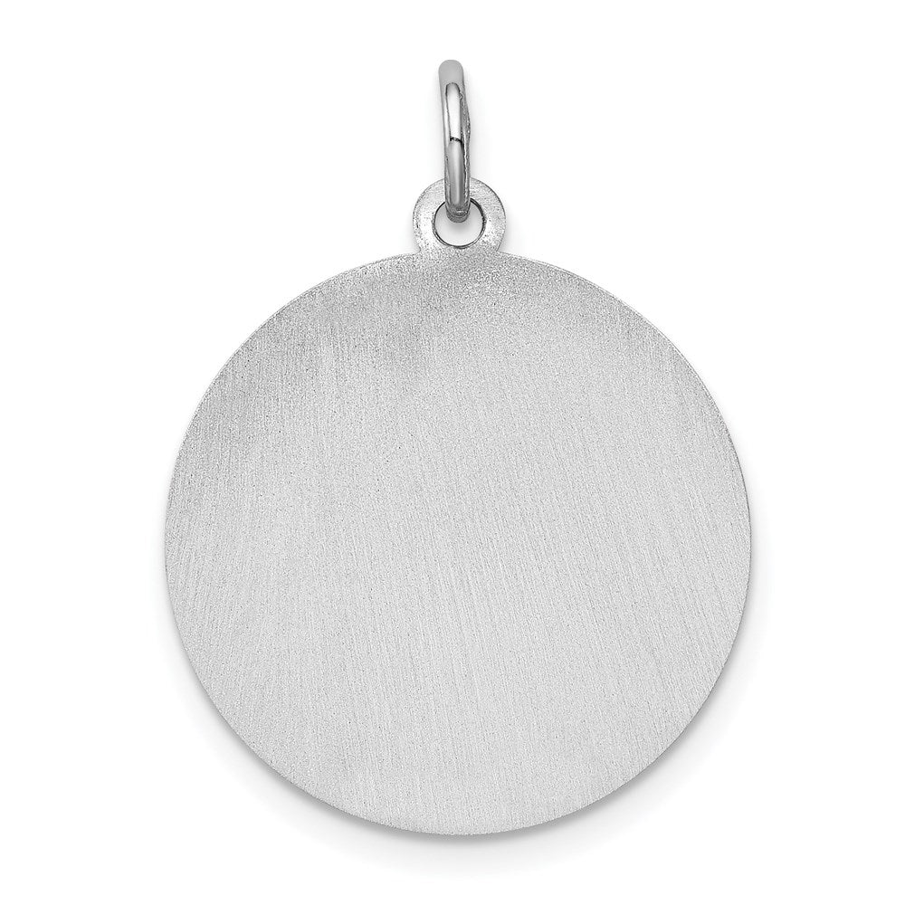 Sterling Silver Rhodium-Plated Labrador Retrieve Disc Charm