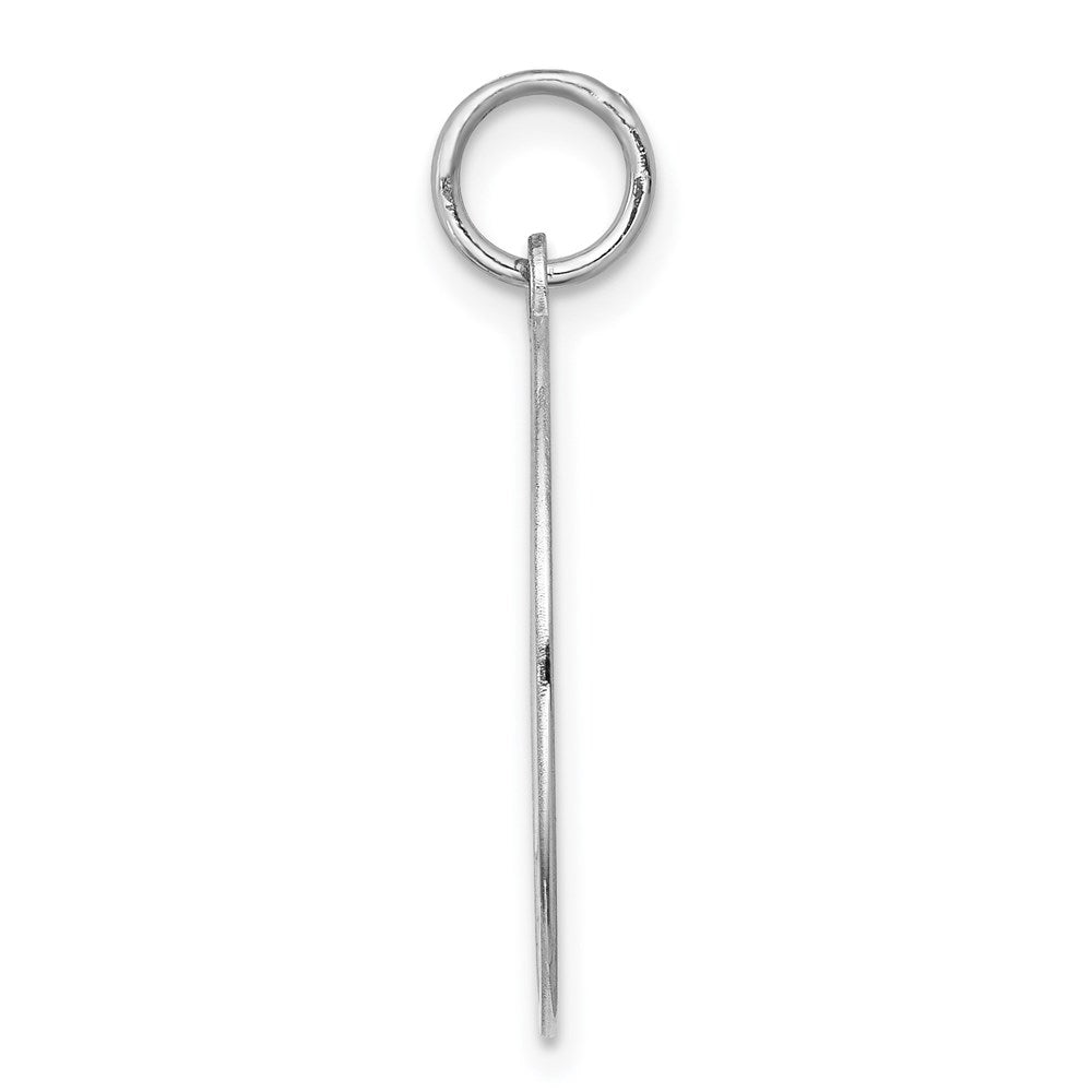 Sterling Silver Rhodium-Plated Lhasa Apso Disc Charm