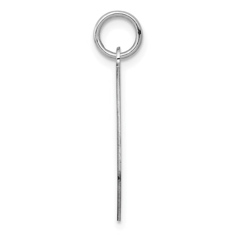 Sterling Silver Rhodium-Plated Pekingese Disc Charm