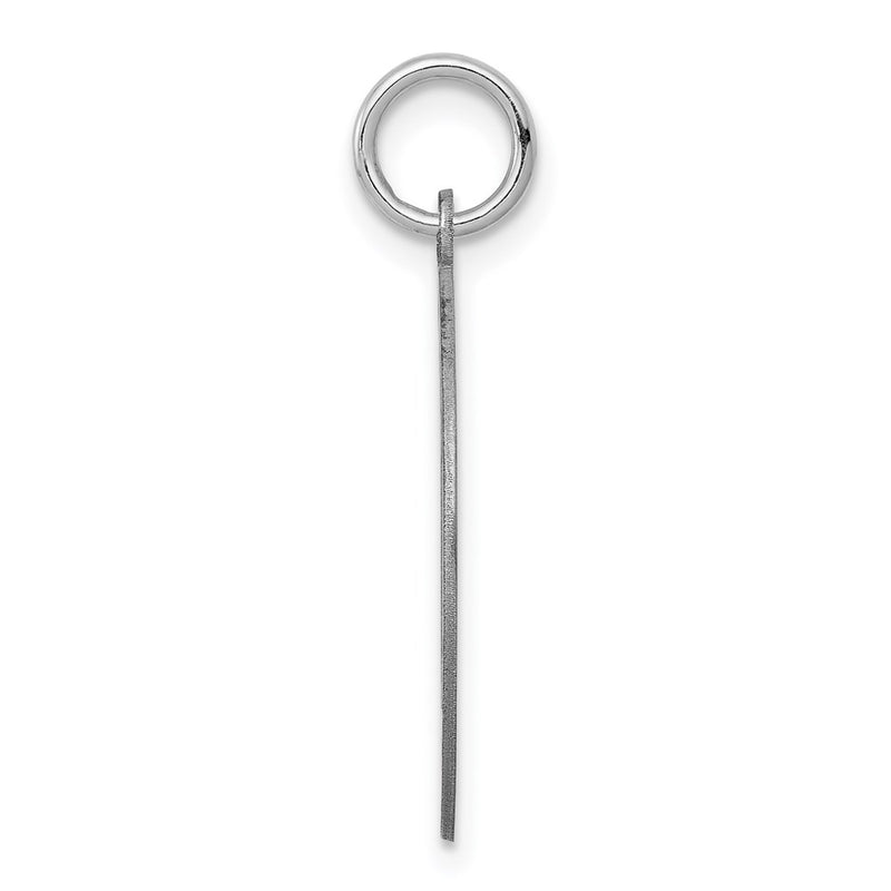Sterling Silver Rhodium-Plated Poodle Disc Charm