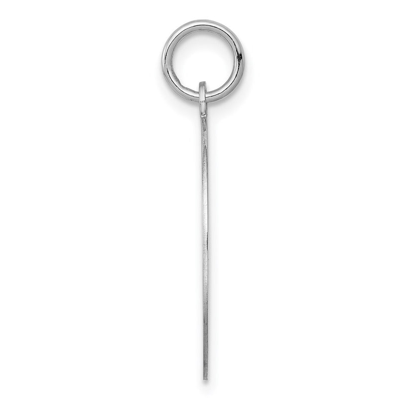 Sterling Silver Rhodium-Plated Samoyed Disc Charm