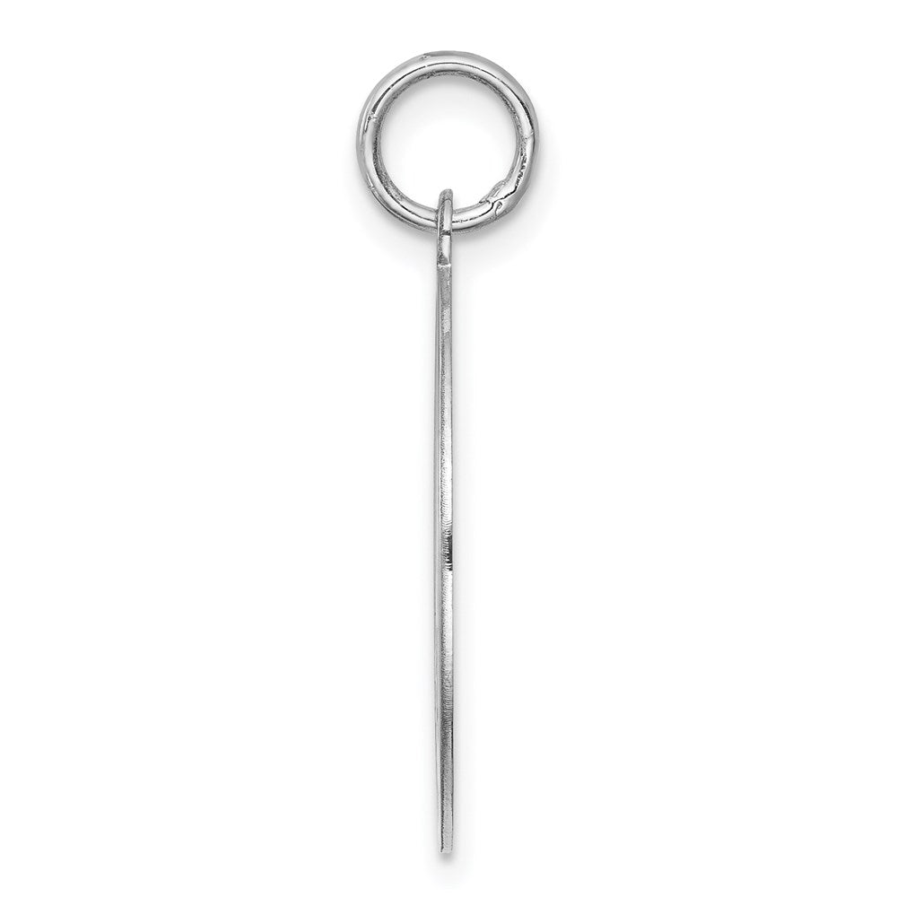 Sterling Silver Rhodium-Plated Schnauzer Disc Charm