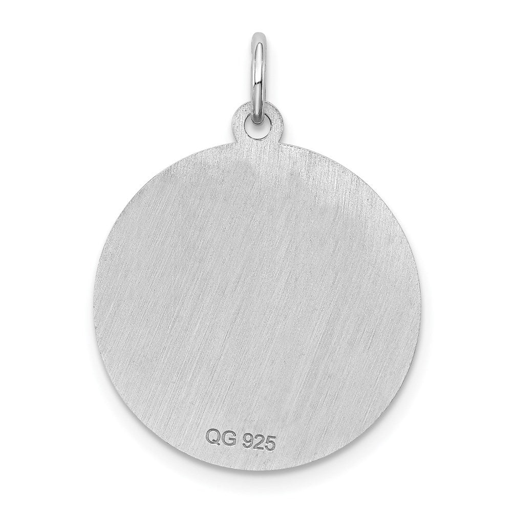 Sterling Silver Rhodium-Plated Scottish Terrier Disc Charm