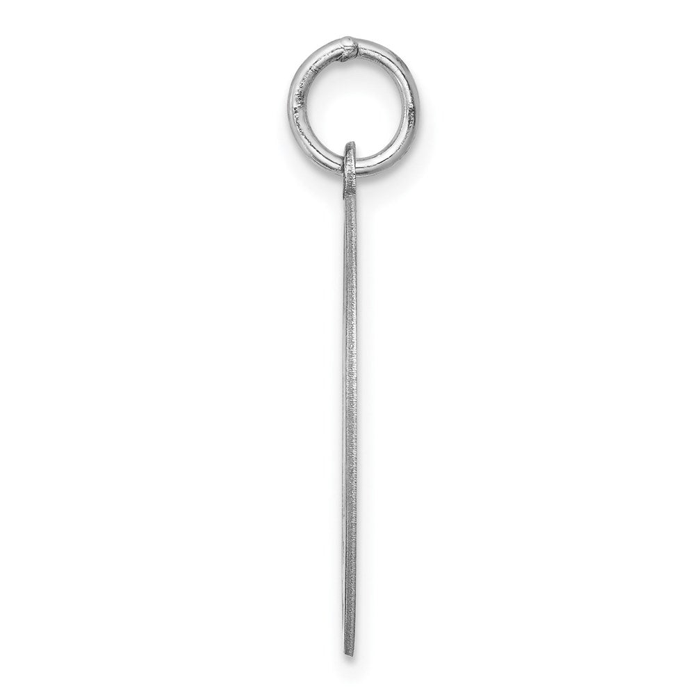 Sterling Silver Rhodium-Plated Shih Tzu Disc Charm