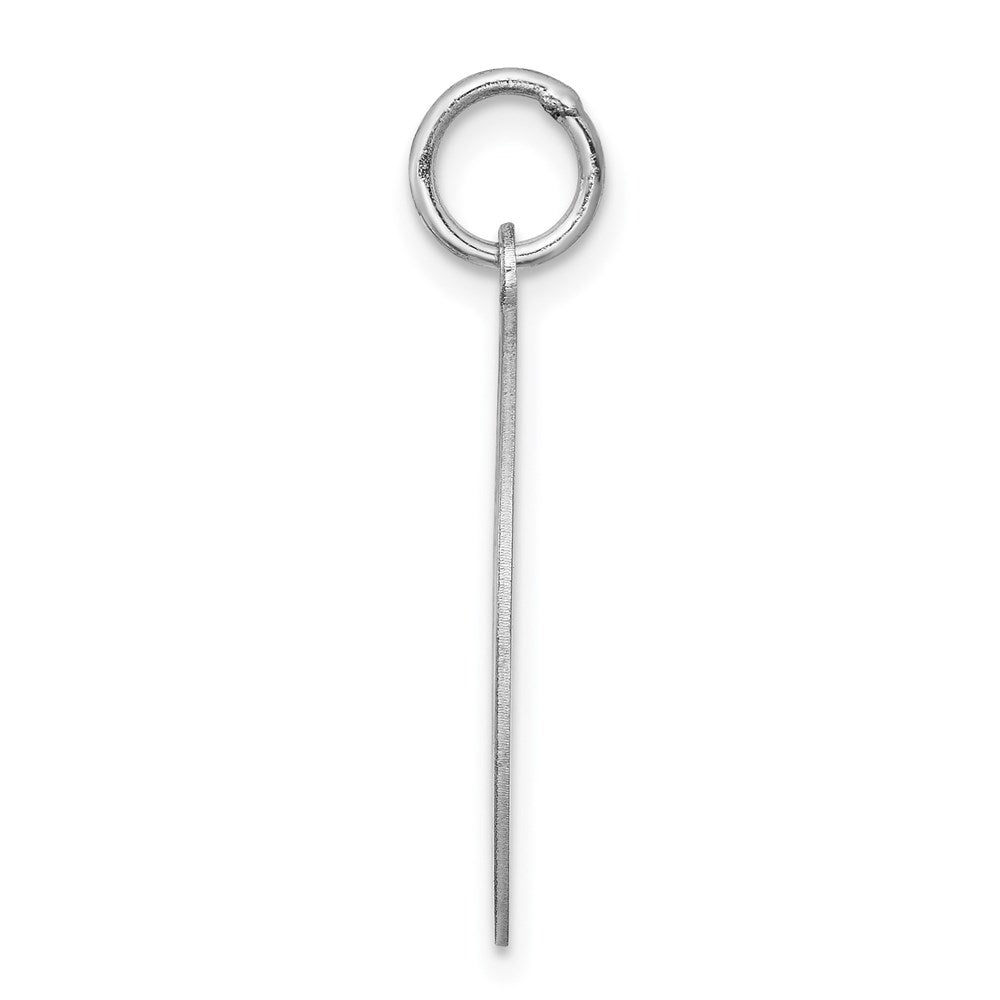 Sterling Silver Rhodium-Plated Weimaraner Disc Charm