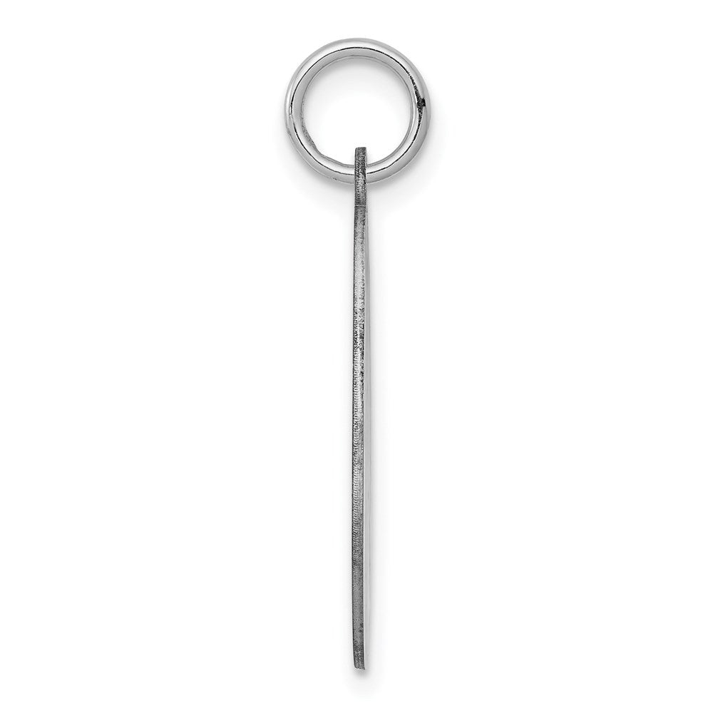 Sterling Silver Rhodium-Plated Yorkshire Terrier Disc Charm