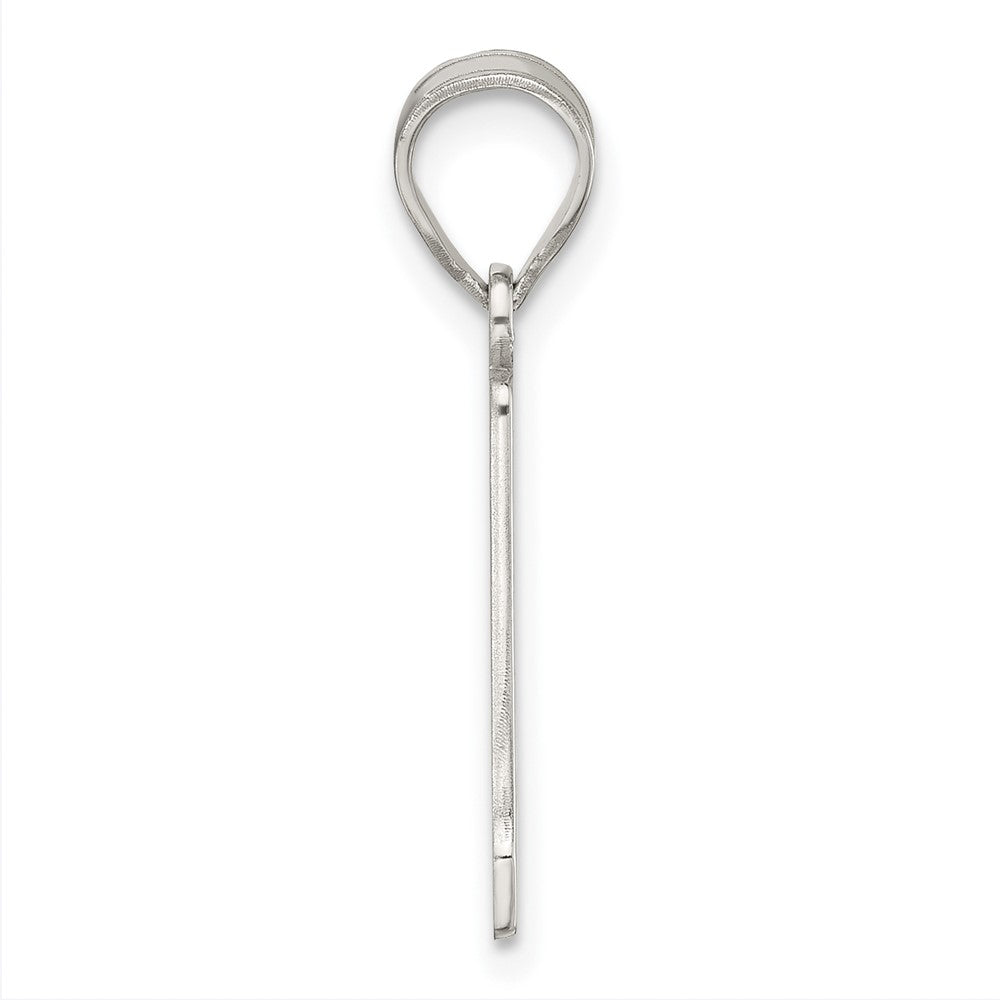 Sterling Silver Rhodium-Plated Letter A Initial Pendant