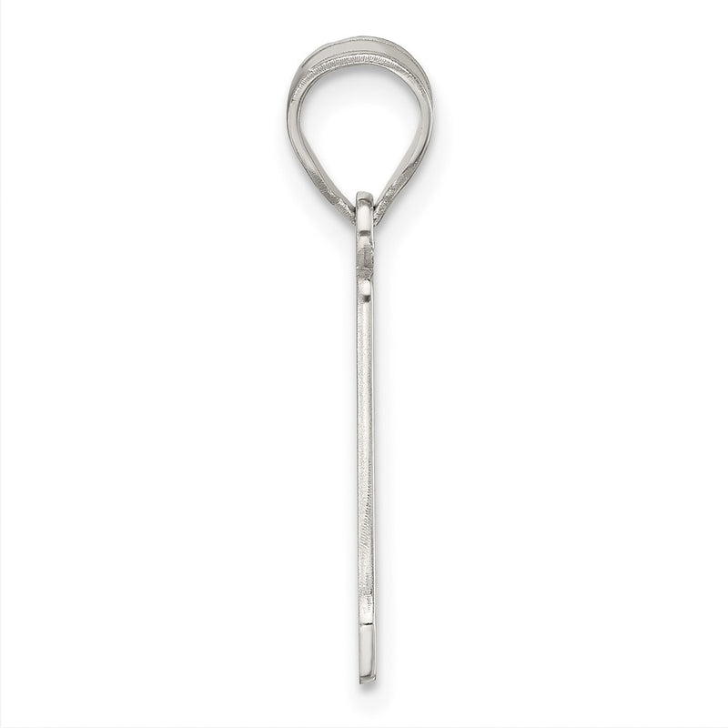 Sterling Silver Rhodium-Plated Letter A Initial Pendant